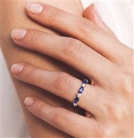 Ringe Zanette Gioielli Dame in Weißgold Zaffiri+Diamanti AN-4036-16-ZAFFIRO - AN-4036-16-ZAFFIRO